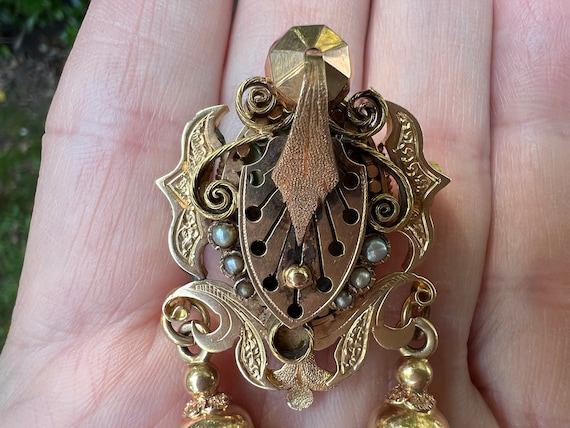 Victorian Fringe Pendant, Victorian Fringe Brooch, Victorian Fringe Pin View 5