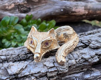 Gold Fox Pin, Gold Fox, Gold Fox Brooch - Etsy