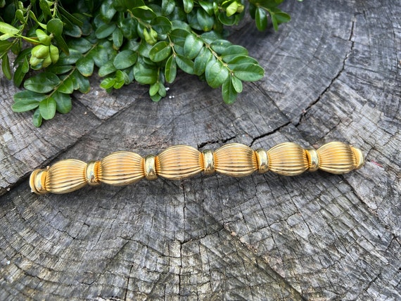 Wide Gold Bracelet, Chunky Wide Gold Bracelet, 19… - image 5