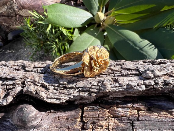 Diamond Flower Ring, Diamond Cluster Ring, Diamon… - image 5