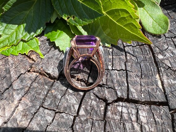 Amethyst Ring, Amethyst and Diamond Ring,  Amethy… - image 6