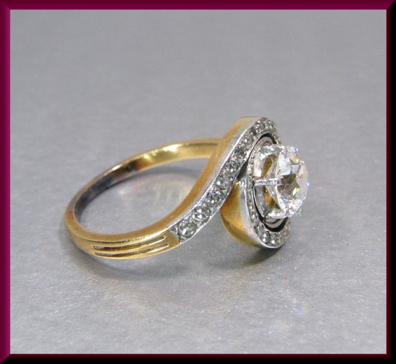 Antique Diamond Engagement Ring Edwardian Engagement Ring With - Etsy