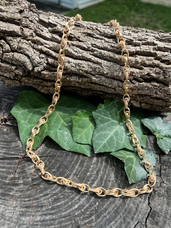 Long Gold Necklace, Chunky Gold Necklace, Thick G… - image 10