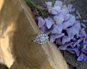Retro 1940s Platinum Diamond Engagement Ring