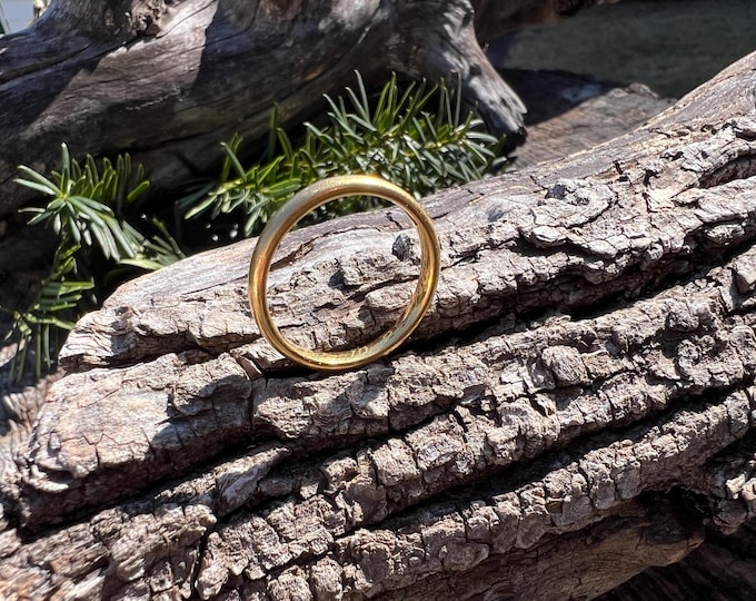 Edwardian Gold Band, 22K Gold Band, Yellow Gold Band, Thin Gold Band, Gold Stacking Band,  Gold Band Size 10