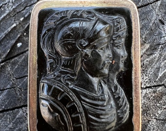 Victorian Intaglio Pendant, Carnelian Intaglio Pendant, Carved Intaglio, Carnelian Locket, Victorian Locket