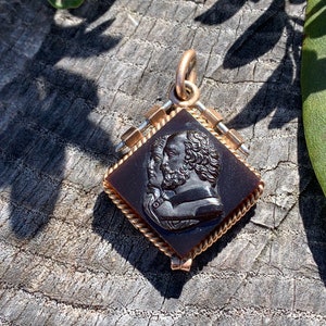 Victorian Intaglio Pendant, Carnelian Intaglio Pendant, Carved Intaglio image 10