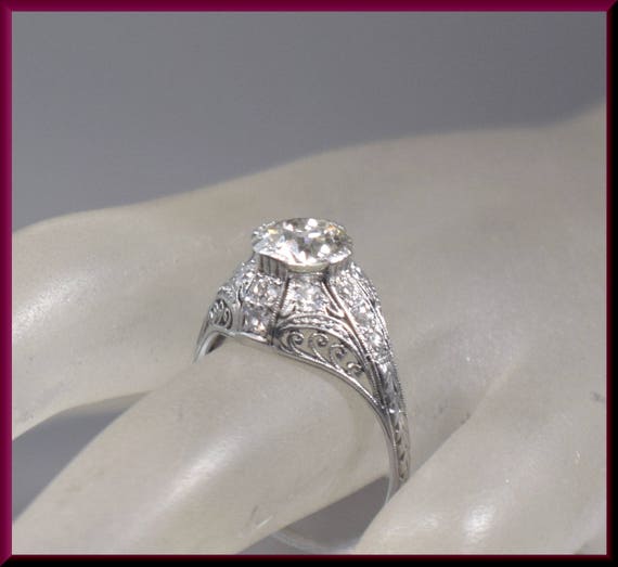 Antique Engagement Ring, Art Deco Engagement Ring… - image 4
