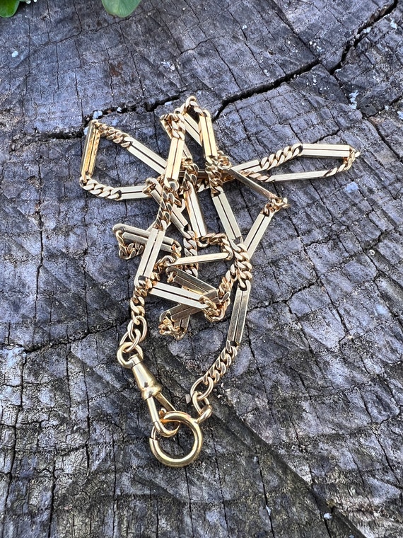 Victorian Chain, Watch Chain,  Ornate Gold Chain,… - image 9