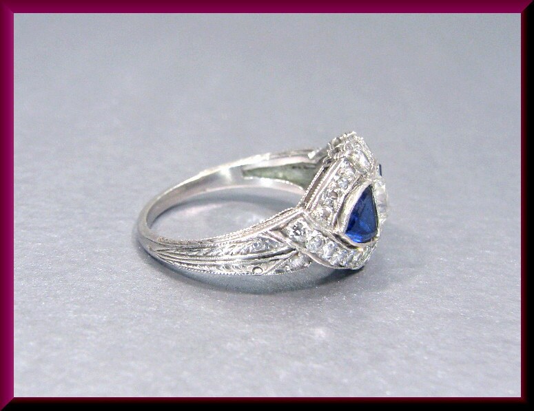 Art Deco Diamond Engagement Ring Antique Diamond Engagement | Etsy