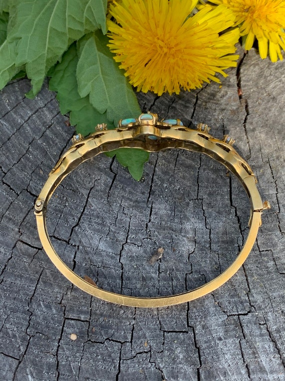 Opal  Bangle, Opal Bangle, Gold Opal Bangle, Opal… - image 4