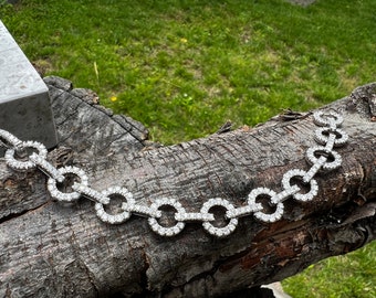 Diamond Tennis Bracelet, Diamond Circle Bracelet, Diamond Halo Bracelet