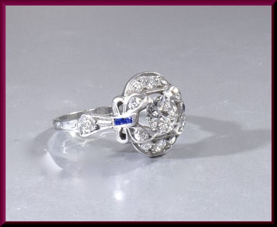 Art Deco Engagement Ring, Antique Engagement Ring,