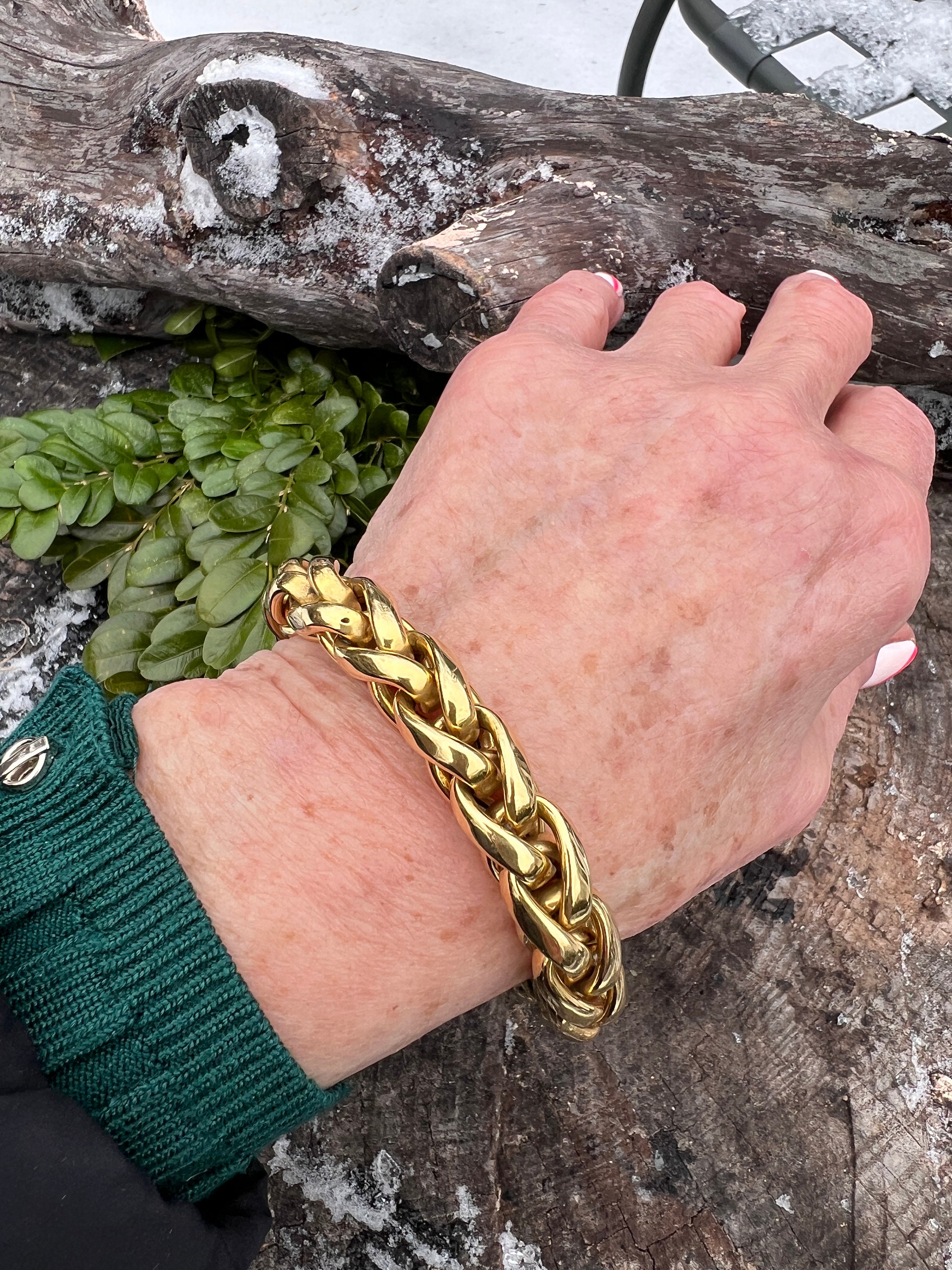 14KT Gold Woven Bracelet 1960s