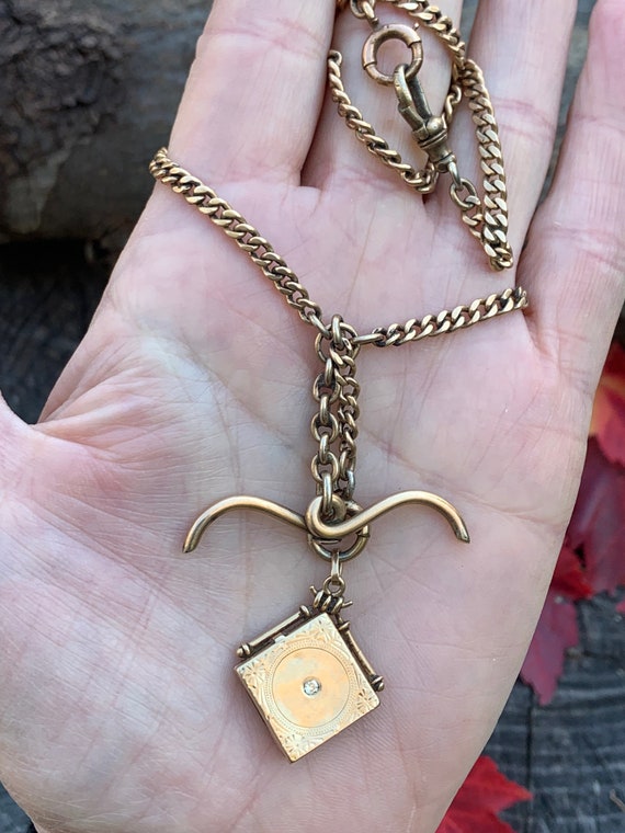 Victorian Chain, Watch Chain, Victorian Locket, O… - image 1