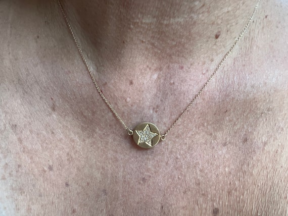 Diamond Star Necklace, Gold Star Pendant, Star Je… - image 7