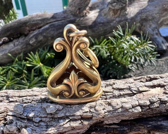 Victorian Fob, Ornate Gold Fob, Antique Gold Fob