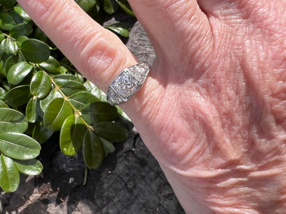Art Deco Engagement Ring, Antique Engagement Ring… - image 10