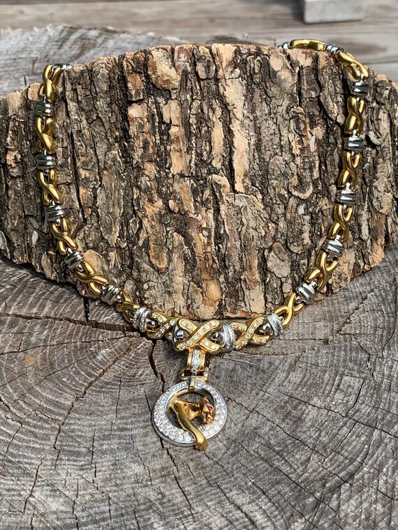 Panther Necklace, Panther Chain, Gold Panther Chai
