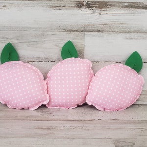 Polka Dot Fabric Lemons / Lemon Home Decor / Summer Decor / Lemon Tier Tray / Lemon Vignettes / Spring Lemon Decor / Plush Lemon