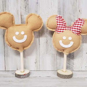 Christmas Mickey and Minnie Decor / Christmas Disney Inspired Decor / Disney Inspired Tiered Tray / Gingerbread Mickey Decor / Minnie Decor