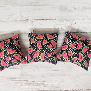 Set of 3 Mini Watermelon Pillows / Farmhouse Spring Decor / Watermelon tier tray / Watermelon Bowl Filler / Spring Coffee Bar