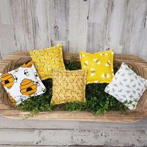 Honey Bee Tiered Tray / Honey Bee Decor / Honey Decor /Bee Tier Tray / Farmhouse Kitchen / Tier Tray Pillow / Bee Decor / Tiered Tray Filler