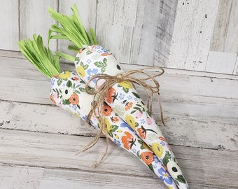 Easter Floral Fabric Carrots  / Fabric Carrots / Farmhouse Easter / Spring Bowl Filler / Easter Basket Filler / Easter Party Decor