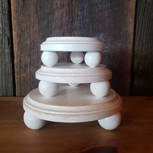 White Wood Riser, Rustic Wood Riser, Farmhouse Wood Riser, Neutral Farmhouse Decor, Wood Coaster, Farmhouse wood decor
