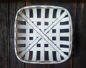 White Tobacco Basket Farmhouse Basket Farmhouse Decor Farmhouse Centerpiece Neutral Decor Fall Pumpkins Pumpkin Basket