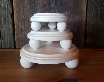 White Wood Riser, Rustic Wood Riser, Farmhouse Wood Riser, Neutral Farmhouse Decor, Wood Coaster, Farmhouse wood decor