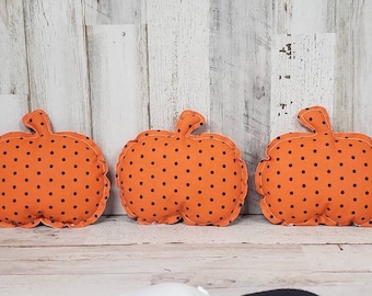 Tygpumpor i lantbruksstil / Höstpumpadekor / Höstskålsfyllning / Halloweendekor / Höstdekoration i flera nivåer / Halloweenskålsfyllning