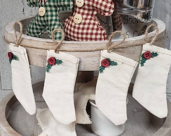 MINI julbanderoll, julgirlang med våningsplan, minibanderoll med renar, bondgårdsjul, rendekor, julbricka med våningsplan