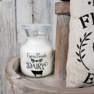 Mini bouteille de lait synthétique / plateau à plusieurs niveaux ferme / plateau à plusieurs niveaux ferme / décor de plateau à plusieurs niveaux vache / décor vache / remplisseur de ferme / produits laitiers frais de la ferme