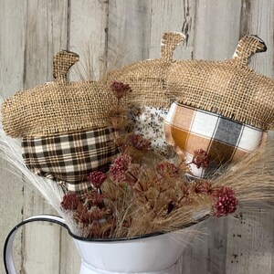 Stof eikelplectrums / herfstplanten plectrums / vaasvullers herfst / eikeldecor / gelaagd dienblad herfstdecor / herfsteikels