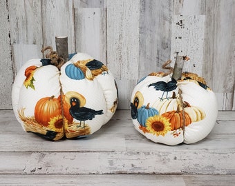 Calabaza de girasol / Decoración de otoño de granja / Decoración de girasol / Relleno de otoño de girasol / Barra de café de calabaza / Calabazas de tela / Decoración de calabaza
