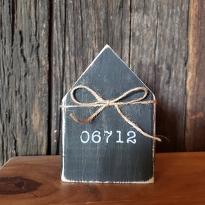 Wood House Sign / Zip Code Sign / Bless Our Nest Sign /  House Shape Sign / Faith Hope Love / Home Tiered Tray Sign / Home Sweet Home