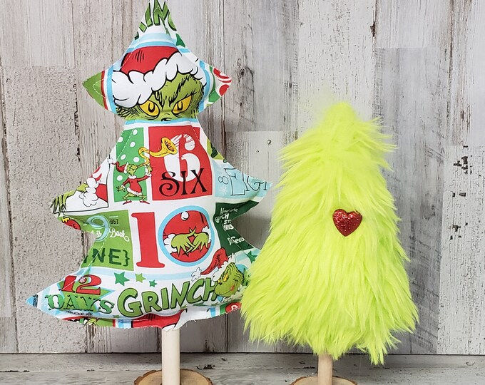 Set of 2 Grinch Christmas Tree / Grinch Christmas / Grinchmas Decor