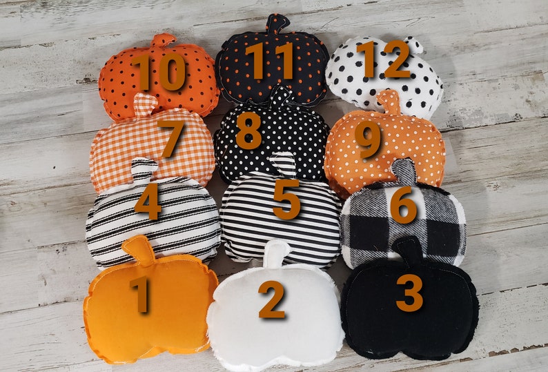 Farmhouse Pumpkins /Fabric Pumpkins / Fall Bowl Filler / Halloween Decor / Fall Tiered Tray Decor / Halloween Bowl Filler image 2