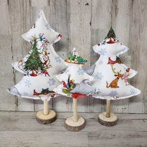 Grinch Christmas Tree / Grinch Christmas / Grinchmas Decor / Grinch Decor / Grinch Tiered Tray / Fabric Grinch Tree / Whoville Decor