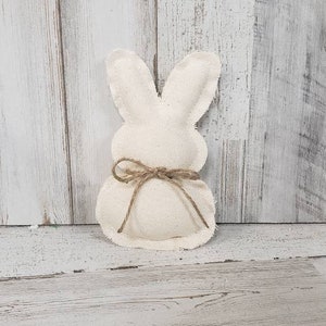 Mini 5" Linen Cloth Bunny / Easter Filler / Fabric Bunnies / Linen Cloth Bunny / Farmhouse Easter / Easter Tier Tray / Neutral Easter Decor