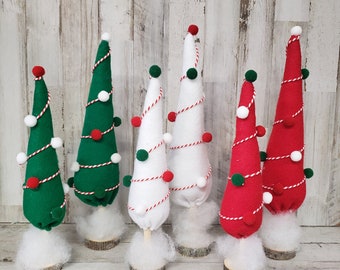 Albero del tessuto Pompom, Decorazioni natalizie, Decorazioni dell'albero di Natale