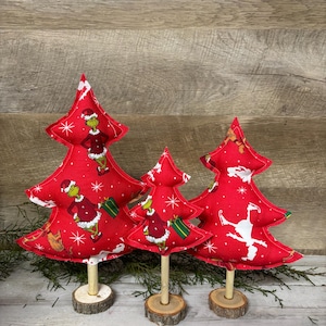 Grinch Christmas Tree / Grinch Christmas / Grinchmas Decor / Grinch Decor / Grinch Tiered Tray / Fabric Grinch Tree / Whoville Decor