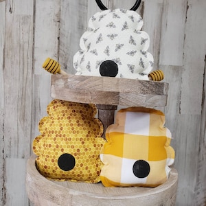 Honey Bee Tiered Tray / Honey Bee Decor / Honey Decor /Bee Tier Tray / Farmhouse Kitchen / Tier Tray Pillow / Bee Decor / Tiered Tray Filler