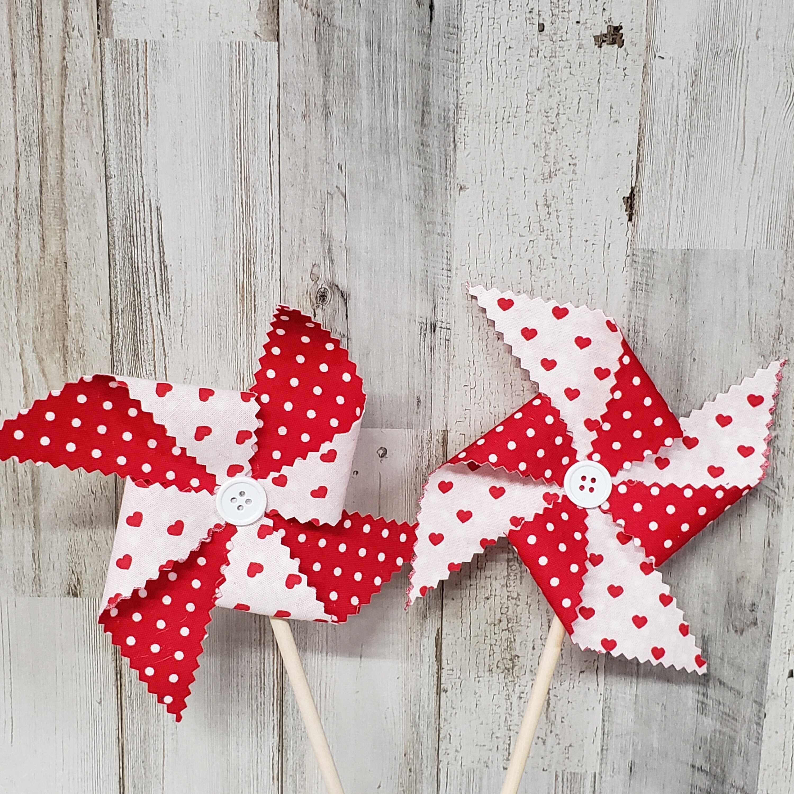 8-Pack Valentine's Day Buffalo Plaid Heart Ornaments – Red Checkered Farmhouse Vase Fillers