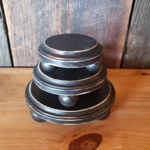 Black Wood Riser, Rustic Wood Riser, Farmhouse Wood Riser, Neutral ...