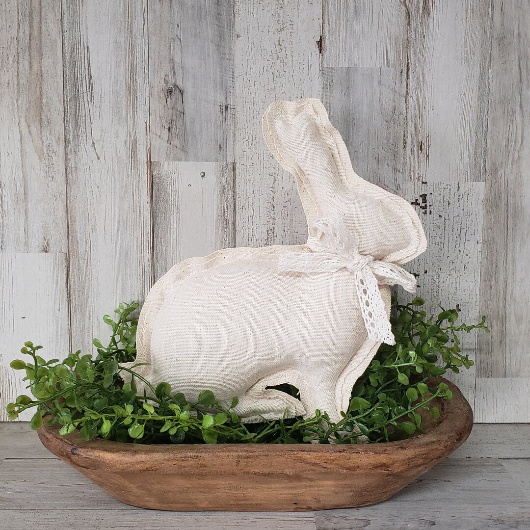 Neutral Rabbit Stuff For Rabbits Neutral Fabric Rabbit / Fabric Bunnies / Linen Cloth Bunnies ...