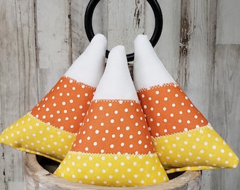 Fabric Candy Corn / Fall Tiered Tray / Fall Bowl Filler / Fall  Filler / Fall Tiered Tray Decor /  Candy Corn Filler / Fall Hutch Filler