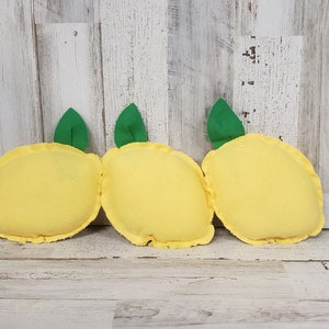 Fabric Lemons / Lemon Home Decor / Summer Decor / Lemon Tier Tray / Lemon Vignettes / Spring Lemon Decor / Plush Lemon