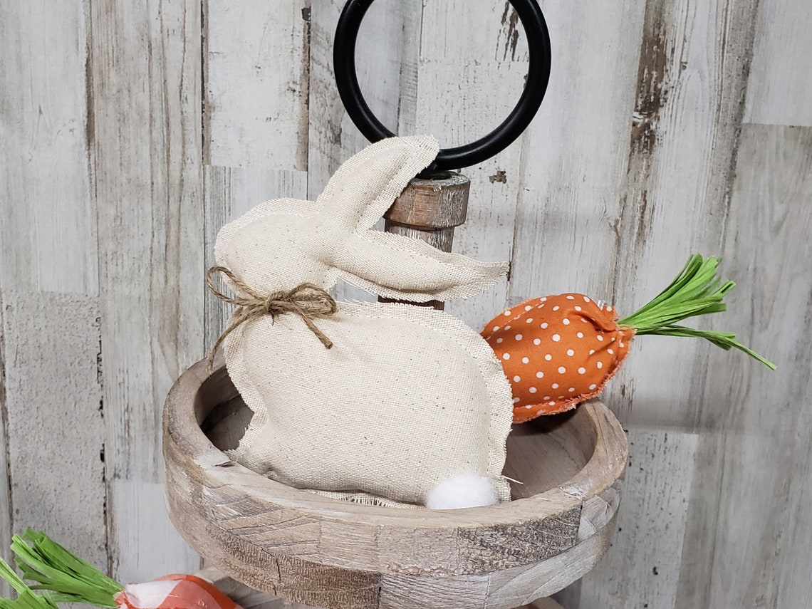 Mini Linen Fabric Bunny/ Fabric Bunnies / Linen Cloth Bunnies ...